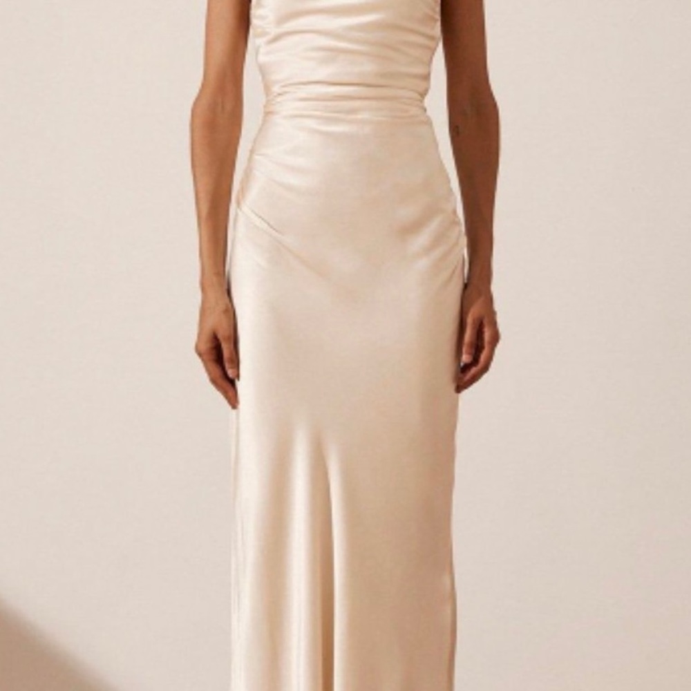 La Lune Lace Back Maxi Dress in Cream -worn once .excellent condition